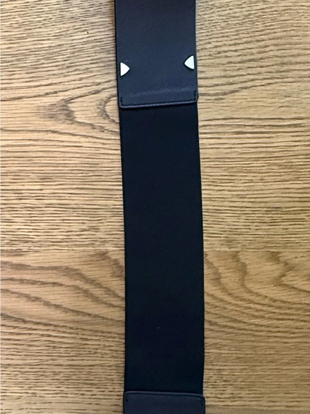 AllSaints Black Genuine Leather / Elastic Belt Silver Buckle Studded NWT